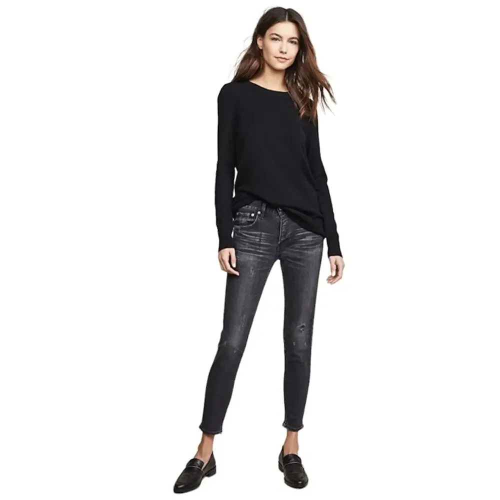 MOUSSY VINTAGE MV Velma Skinny Jeans Black size 24